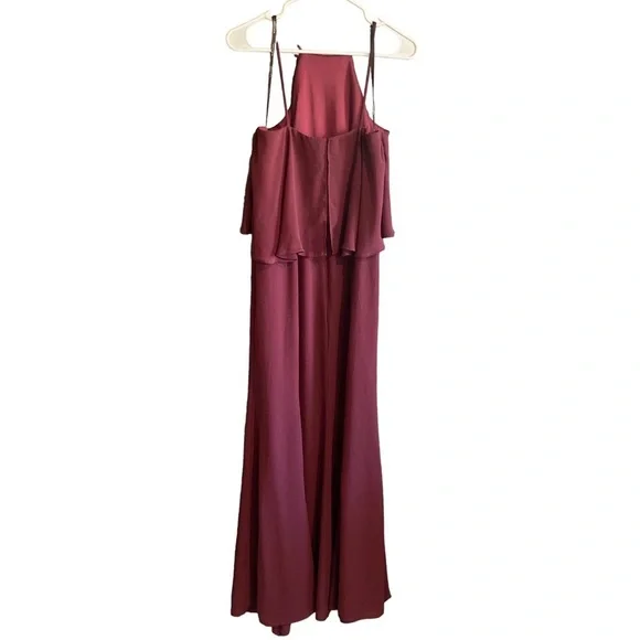 Bill Levkoff Burgundy Bridesmaids Maxi Dress, Size 12 - Picture 3 of 7